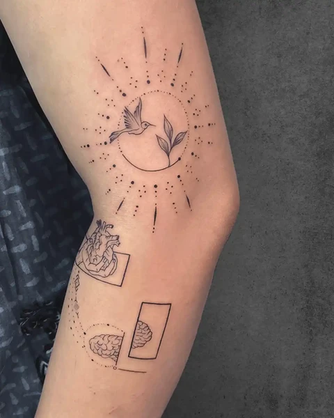 Abstract minimal tattoo