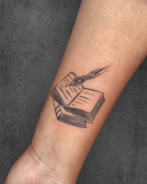 small literature tattoo