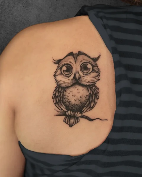 small couple owl tattoo tattoo