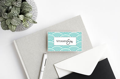 VitamSea main logo business card mock up by Chic Bliss Avenue