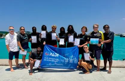 PADI Instructor Development Course at Himmafushi, Maldives with Maldivian Academy of Diving, April 2025.