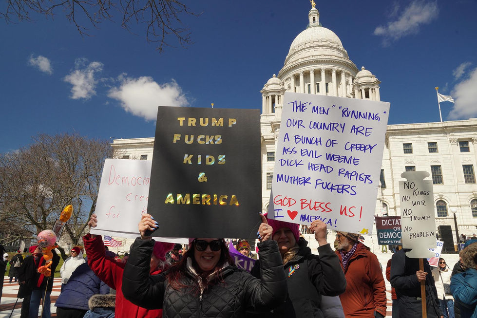"No Kings" Protest at the Rhode Island State House, March 28, 2026