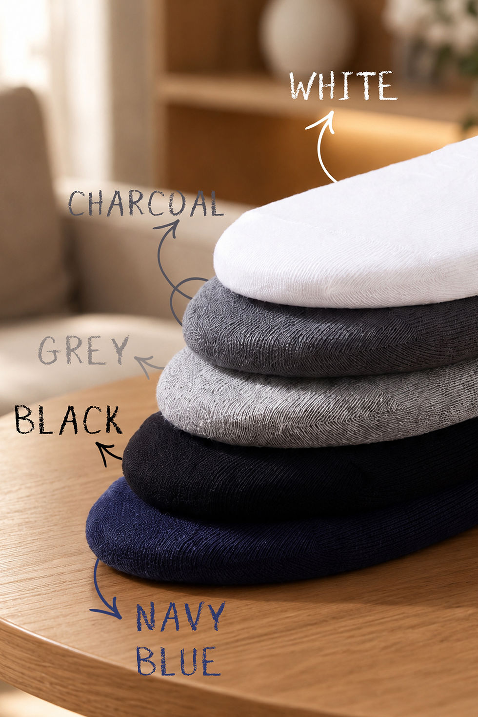 Thumbnail: Socksop 6 Pairs Grey Ankle Socks