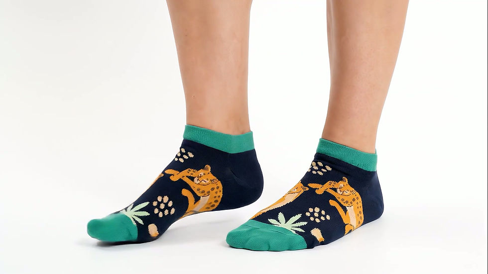 Thumbnail: SOCKSOP Funky Forest Socks | High Cotton Breathable Ankle Socks