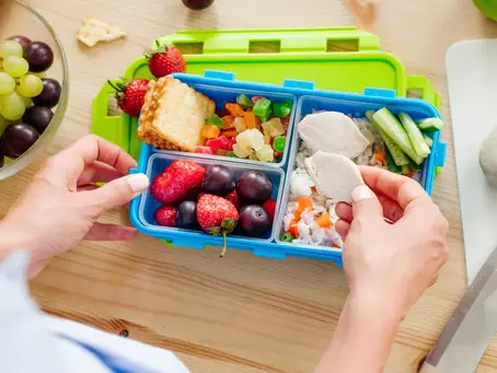 préparation d'une boîte à lunch