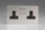 Thumbnail: Varilight 2-Gang 13A Double Pole Switched Socket with Metal Rockers