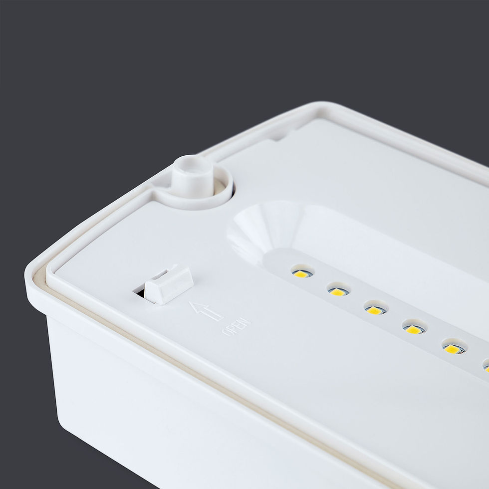 Thumbnail: The JCC LED emergency bulkhead light 3W IP65 (JC110001) with both maintained and non-maintained modes