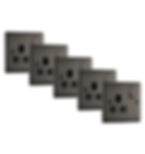 BG Nexus Black Nickel 1 Gang 13A switched socket Black Inserts NBN21B-01 -5pk