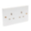 Axiom 2 Gang unswitched socket 13A