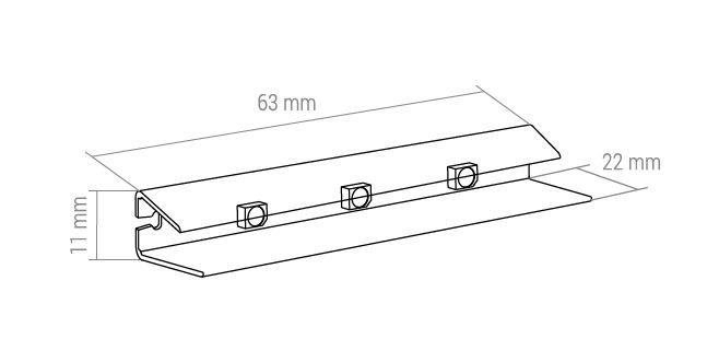 Thumbnail: PVC RGB glass shelf LED clip - 0.75W