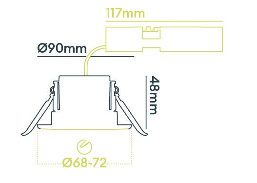 Thumbnail: Collingwood H2 Lite CSP 4CCT 4W-6W LED fire-rated downlight DLT551500B10 - 10pk