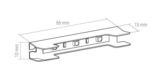Thumbnail: RGB glass shelf LED clip - 0.75W
