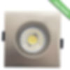 Thumbnail: Lumanor 10W Tri-Colour Fire-Rated Downlight IP65 satin nickel square bezel
