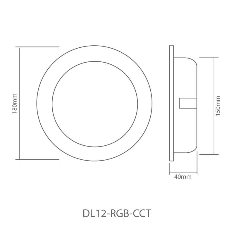 Thumbnail: GAP Solas 12W dimmable RGB+CCT downlight