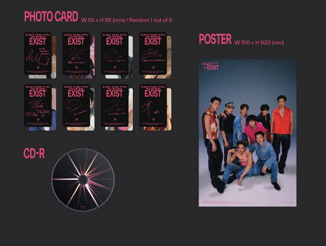 Thumbnail: EXO EXIST 7th Full album (Photo Book Version) with POB posters