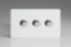 Thumbnail: Varilight VPro 3-Gang 2-Way Push-On/Off Rotary LED Dimmer
