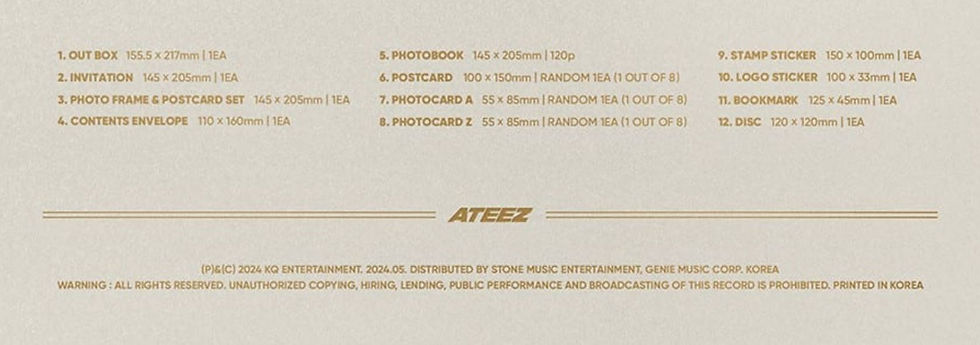 Thumbnail: Ateez Golden Hour Part 1 KQ SHOP POB Album Set
