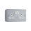 Thumbnail: BG Metal Clad 2 Gang 13A switched socket MC522-01 - 5 pack