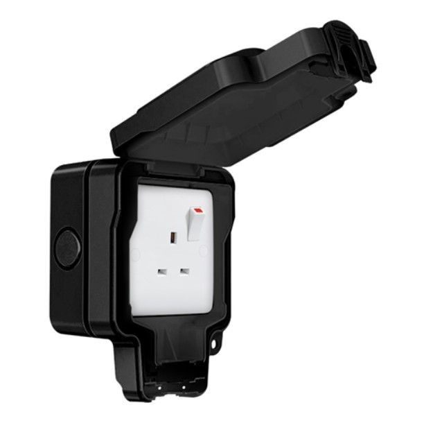 Axiom weatherproof 1 Gang 13A 3 Pin Switched Socket IP66 WPSSK1 Multipack