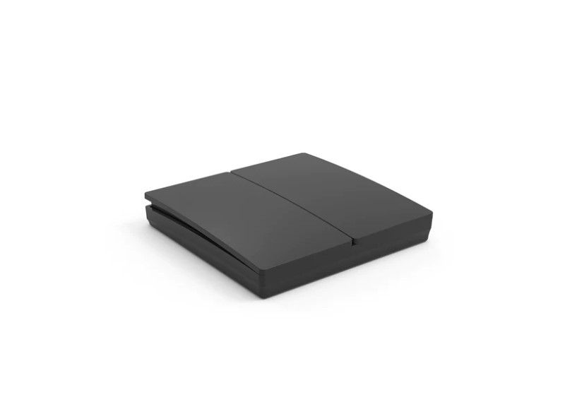 Thumbnail: Forum Lighting 2 gang kinetic push switch IP65 matt black CUL-40034-65