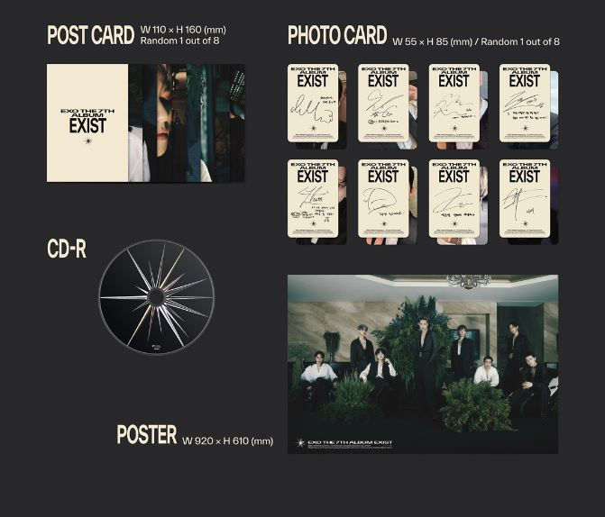 Thumbnail: EXO EXIST 7th Full album (Photo Book Version) with POB posters