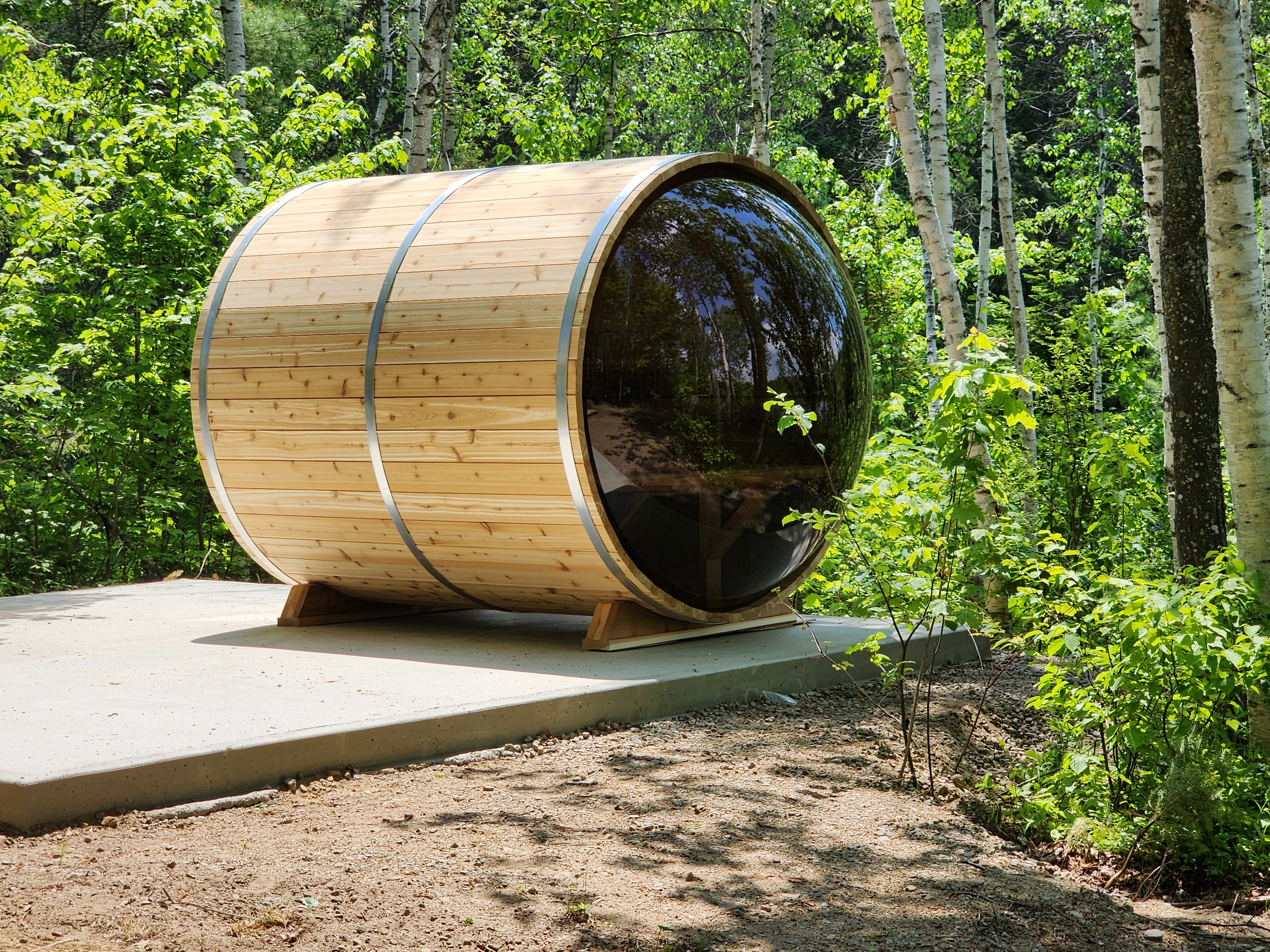 Sauna Boréal Panoramique - Baril 7 pieds