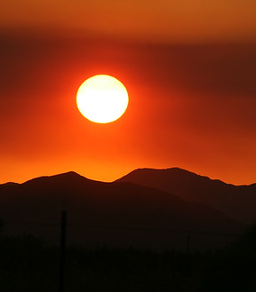 Sunset over Hummingbird Ranch