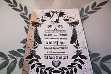 Custom wedding invitation