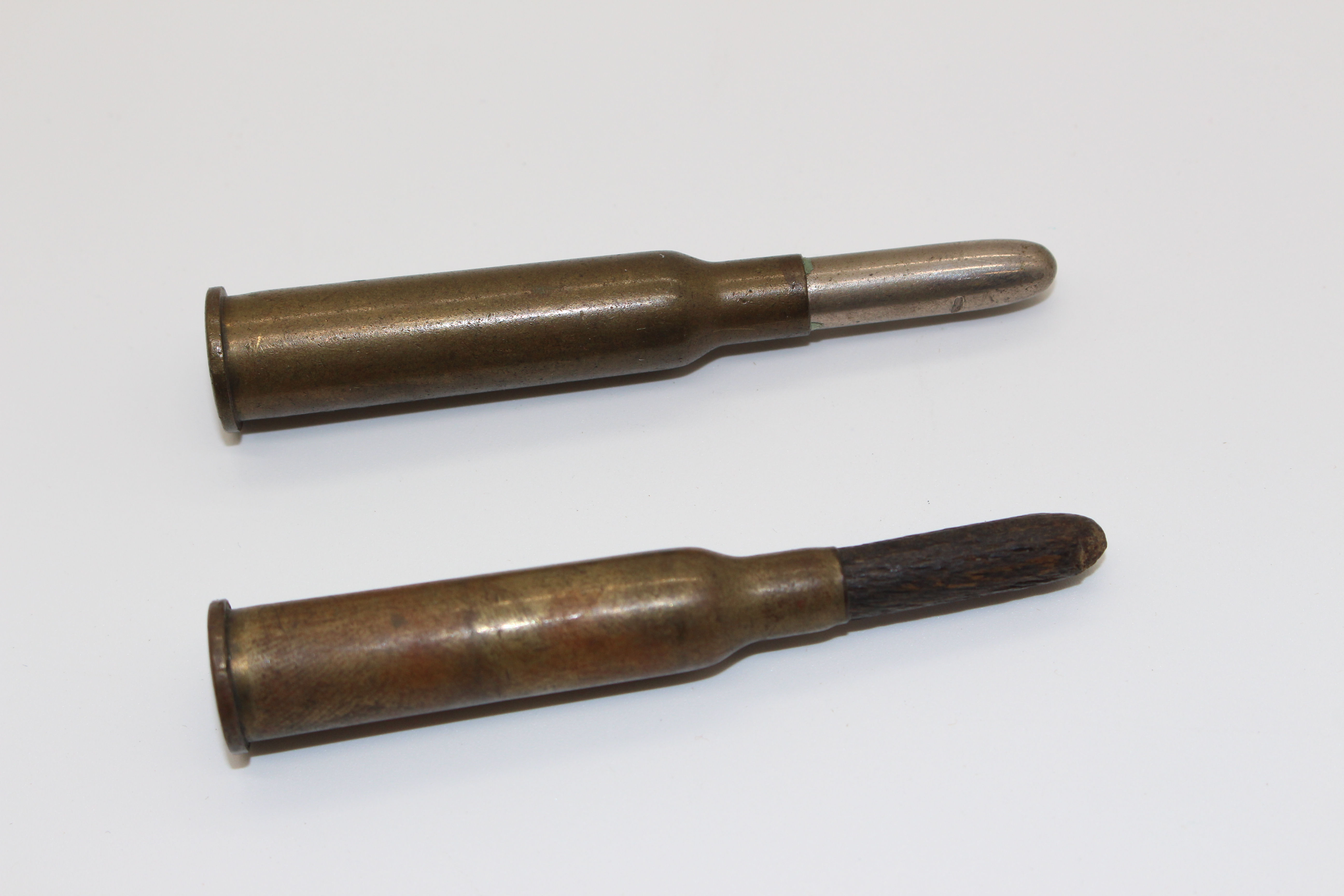 Two Hembrug M95 casings with separate bullets