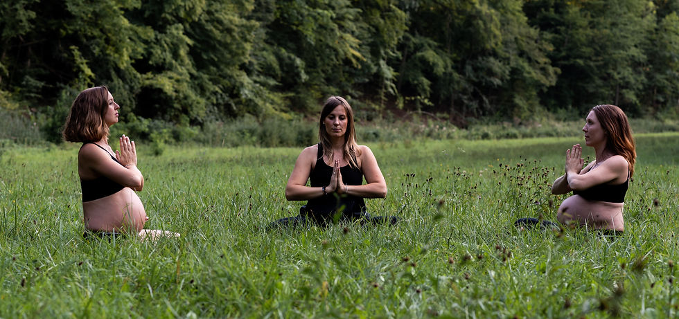 Séance yoga prénatal nature