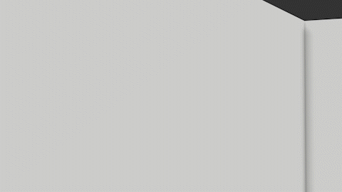 Early blocked out wireframe of title animation created in Cinema 4D