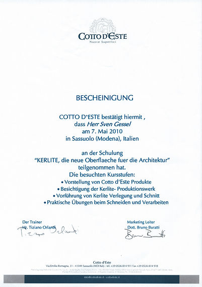 Schulung für großformatige Fliesen