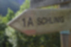 Wegzeichen nach Schlinig