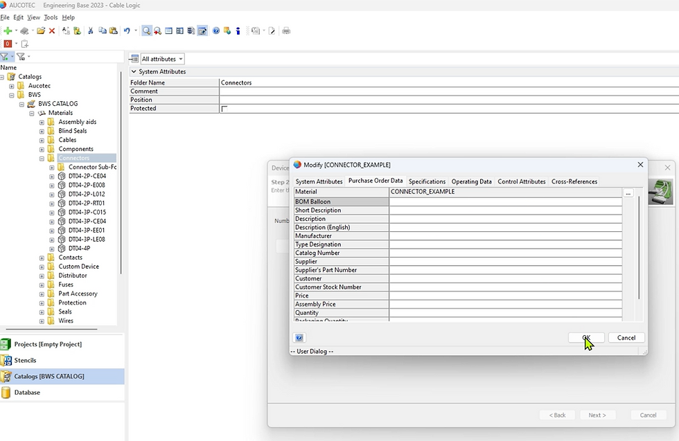 Step 1 - Creating Components in Engineering Base