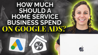 Bar chart comparing monthly Google Ads budgets for plumber, HVAC, and electrician companies