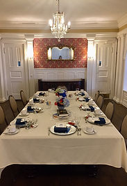 main dining table set up for book review