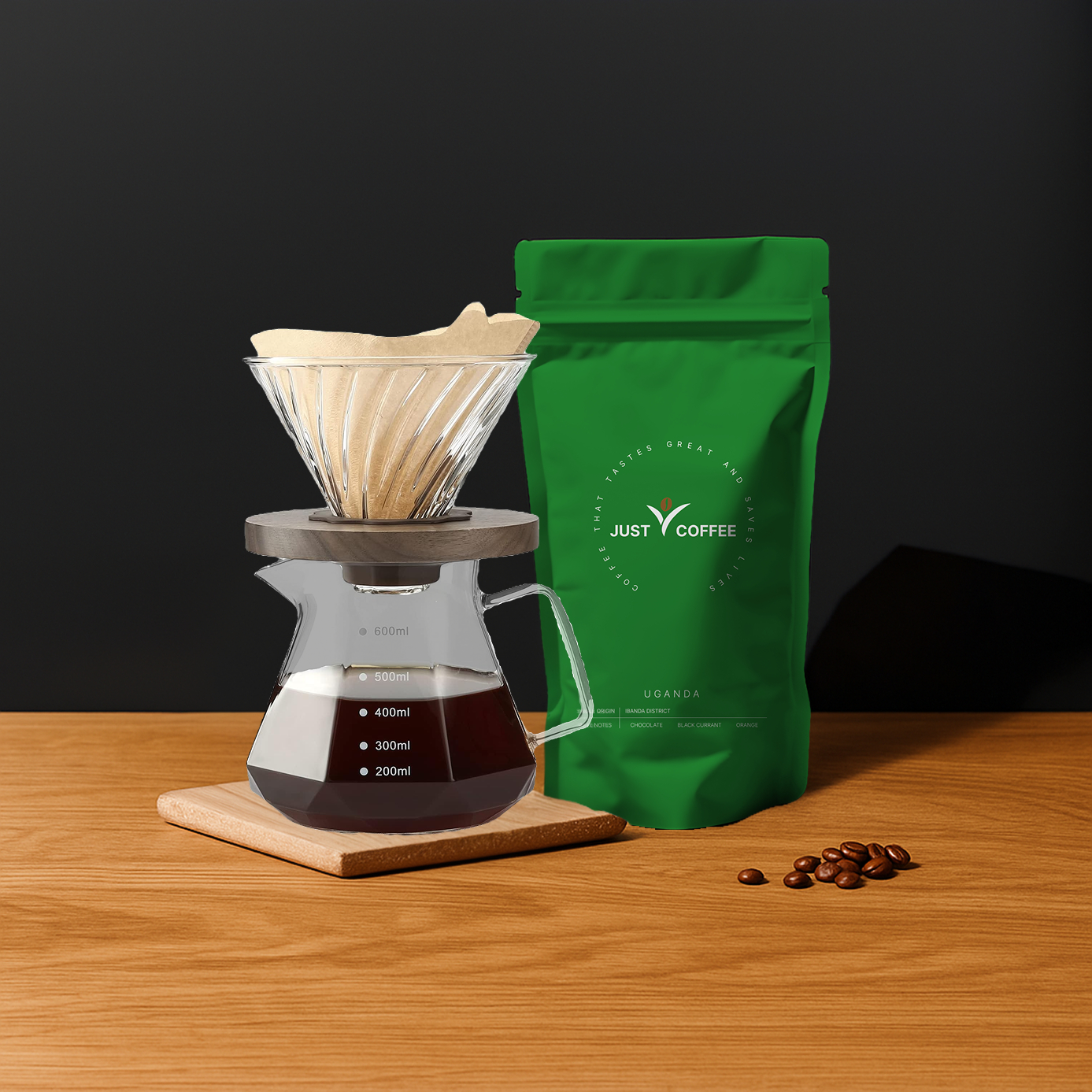 Walnut Pour Over Set