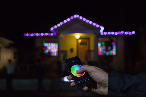 Lumenplay Image of house with lights and controller