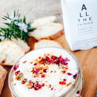 All the Things Almond Curd with Rose Harissa