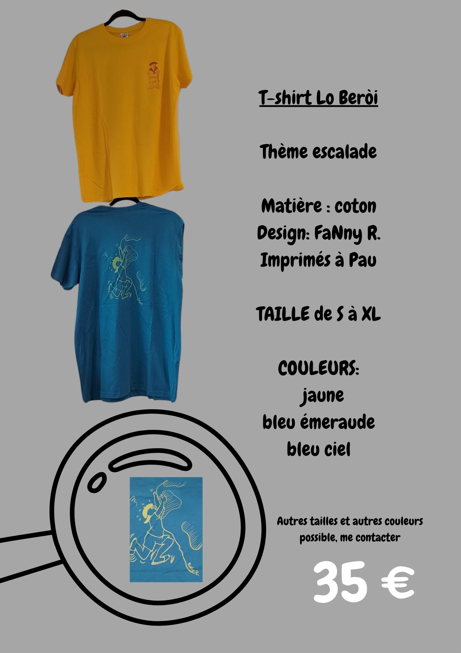 T-shirt thème escalade