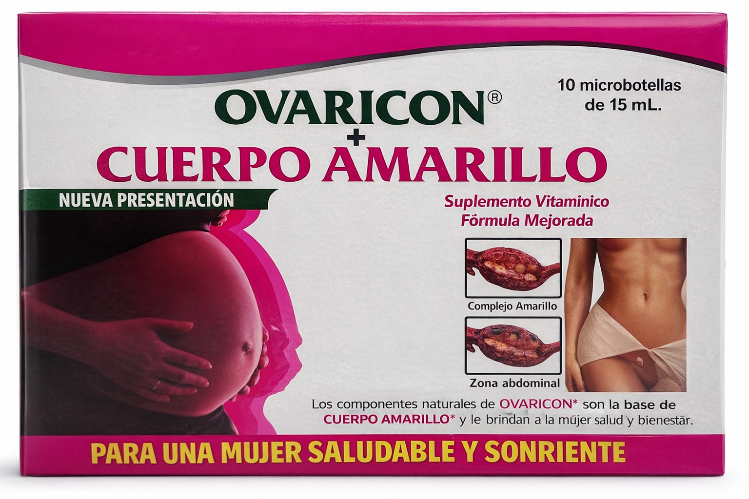 Ovaricon + Cuerpo Amarillo Caja Grande de 10 Viales.