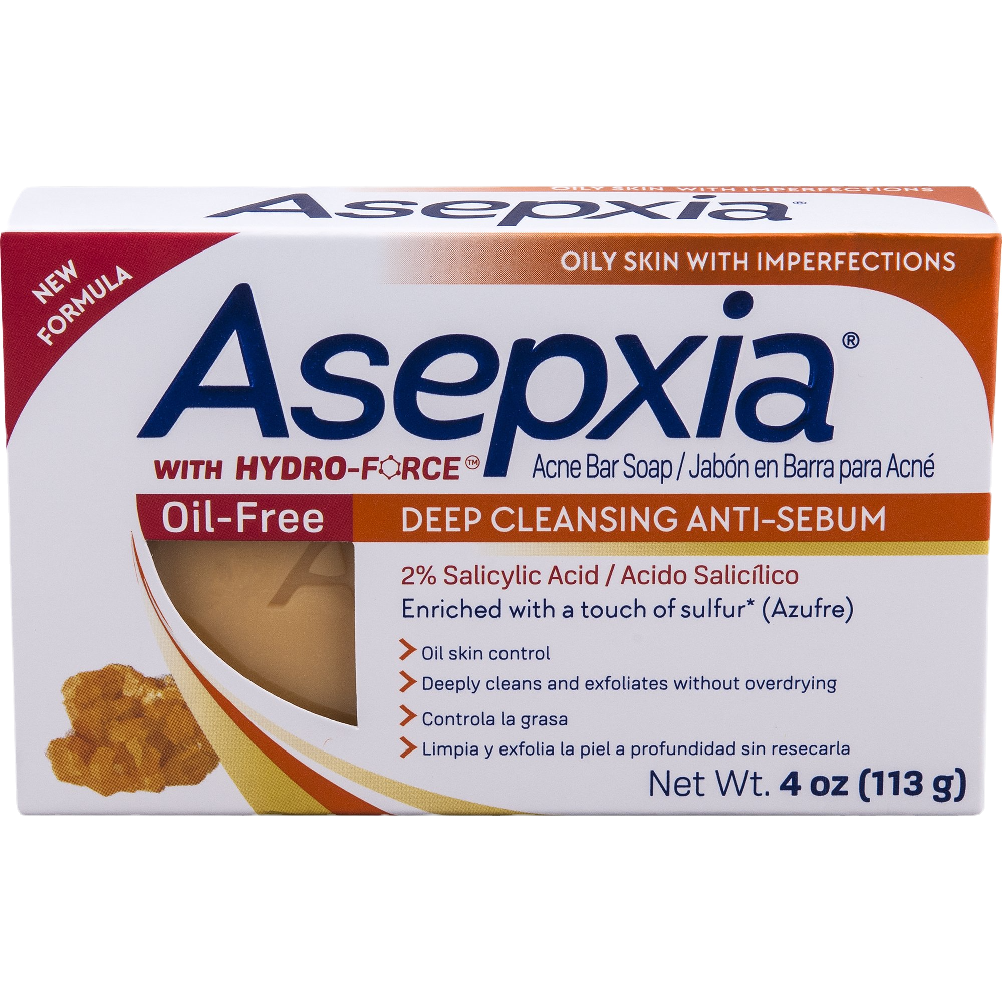 Asepxia Jabon Oil Free Deep Cleansing 4 oz.