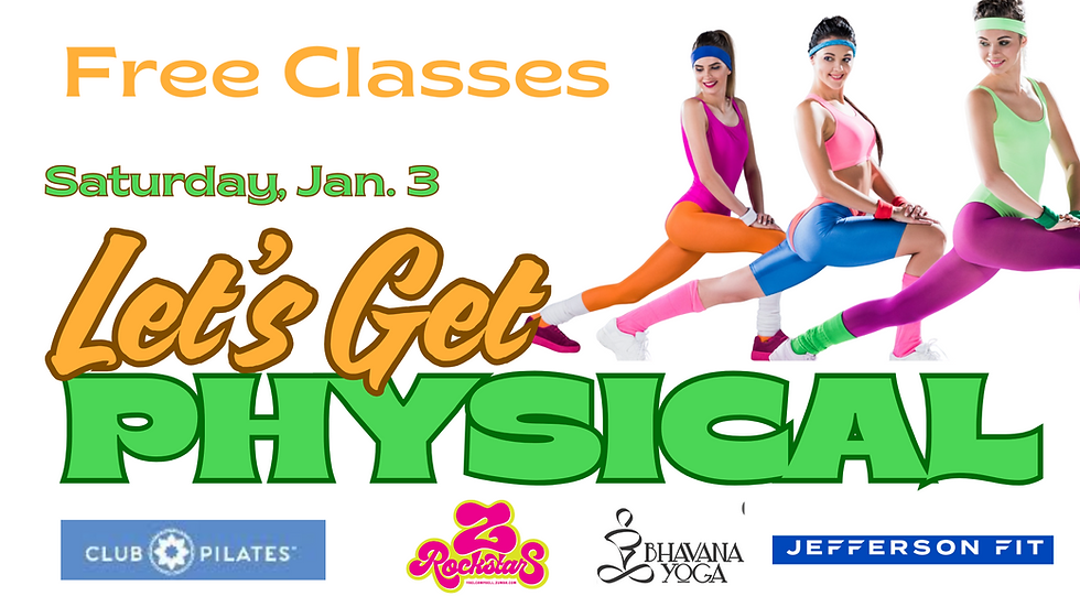 Club Pilates, Zumba, Bhavana Yoga & Jefferson Fit will be joining us!