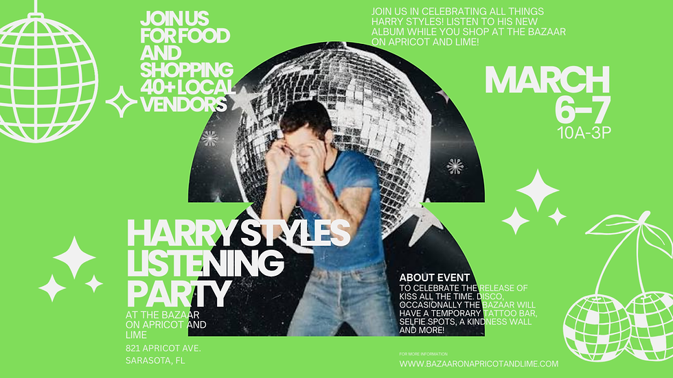 Harry Styles “Kiss all the Time. Disco, Occasionally.” Listening Party at The Bazaar on Apricot & Lime
