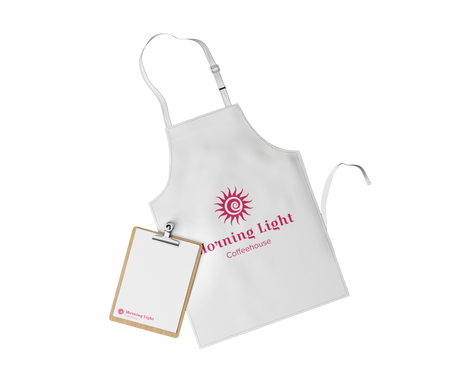 Morning Light Branded Apron & Clipboard 
