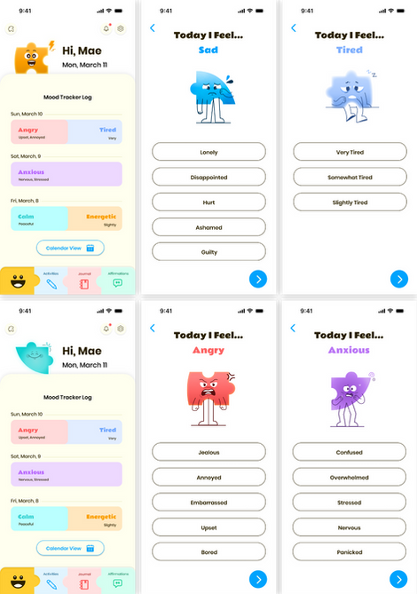 Mood Tracking Screens