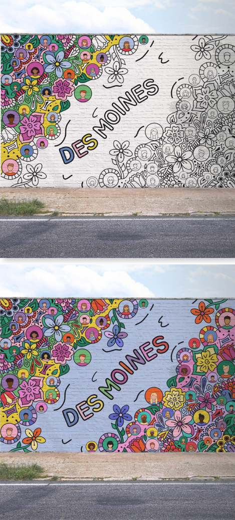 Mock Des Moines Mural 