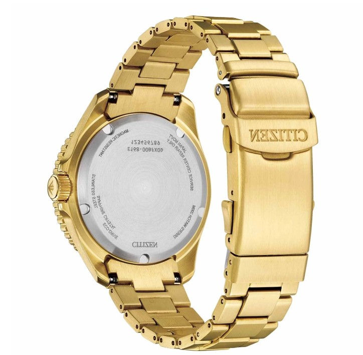 Thumbnail: Promaster Dive : Men's Eco-Drive Light Powered Divers Watch In Green & Gold