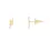 Thumbnail: 14kt Yellow Gold Lighting Bolt Stud Earrings