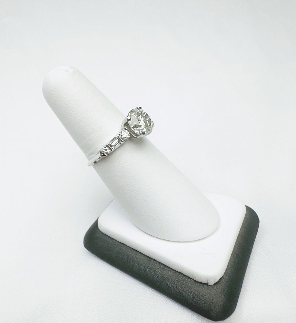 Thumbnail: Platinum Diamond Accented 3.63ct Round Diamond Engagement Ring